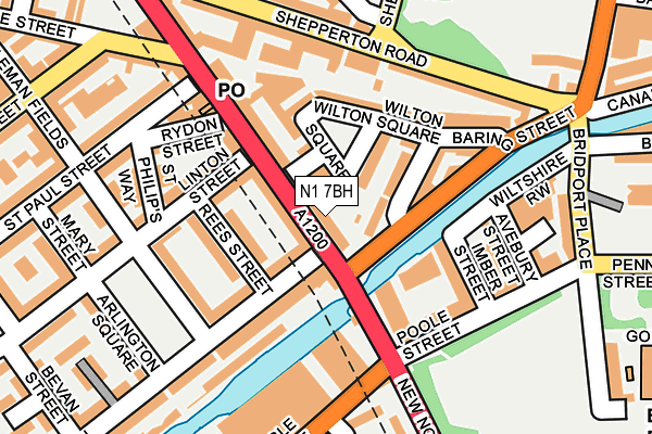 N1 7BH map - OS OpenMap – Local (Ordnance Survey)