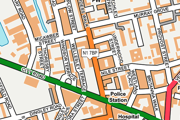 N1 7BP map - OS OpenMap – Local (Ordnance Survey)