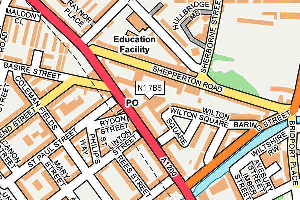 N1 7BS map - OS OpenMap – Local (Ordnance Survey)