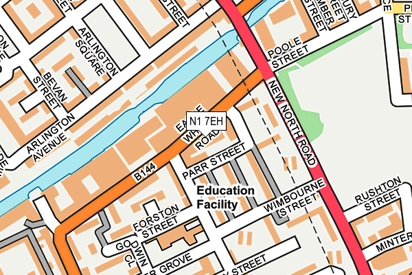 N1 7EH map - OS OpenMap – Local (Ordnance Survey)