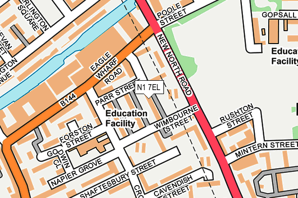 N1 7EL map - OS OpenMap – Local (Ordnance Survey)