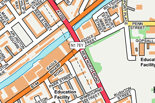 N1 7EY map - OS OpenMap – Local (Ordnance Survey)