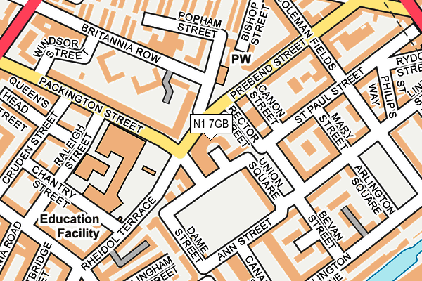 N1 7GB map - OS OpenMap – Local (Ordnance Survey)