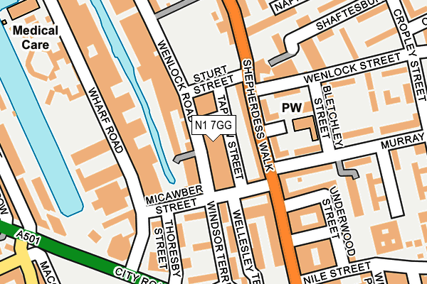 N1 7GG map - OS OpenMap – Local (Ordnance Survey)