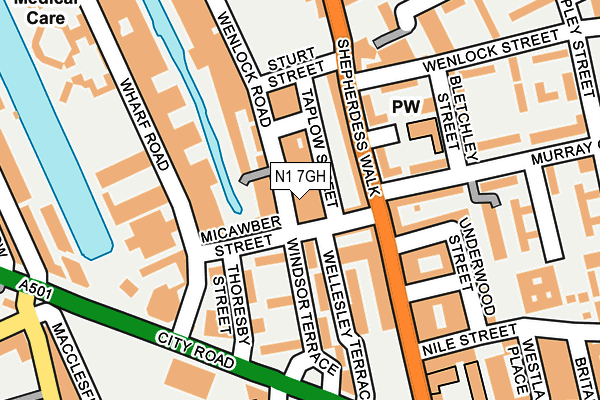 N1 7GH map - OS OpenMap – Local (Ordnance Survey)