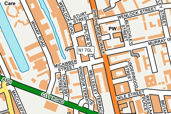 N1 7GL map - OS OpenMap – Local (Ordnance Survey)