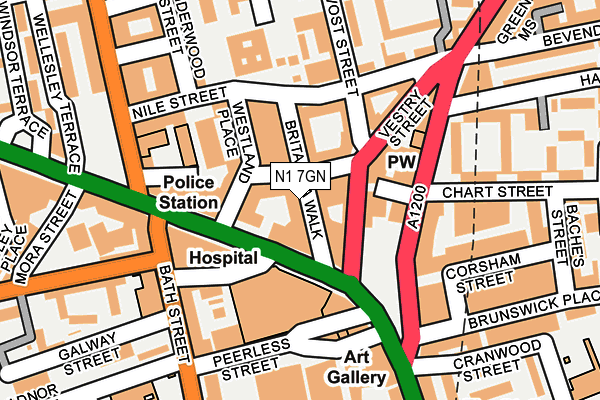 N1 7GN map - OS OpenMap – Local (Ordnance Survey)