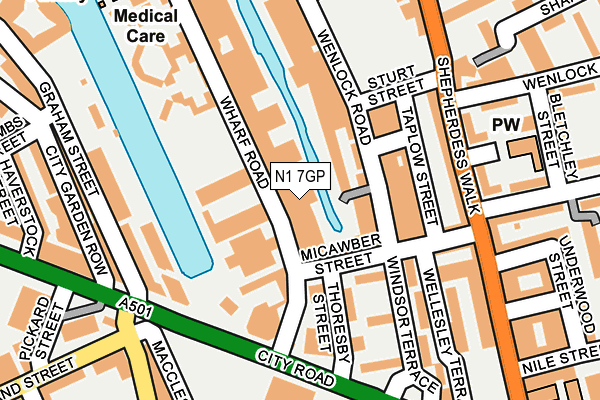 N1 7GP map - OS OpenMap – Local (Ordnance Survey)