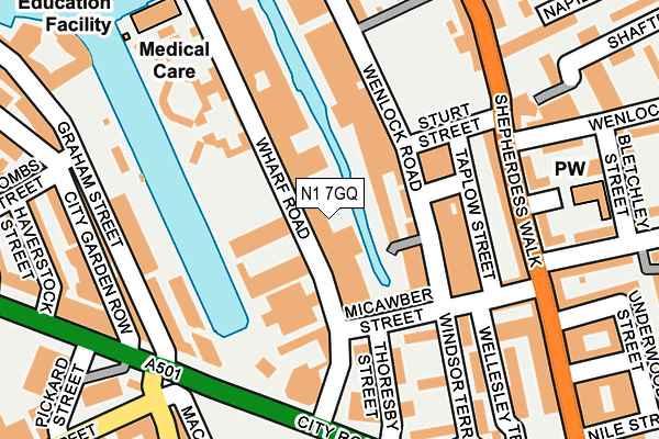 N1 7GQ map - OS OpenMap – Local (Ordnance Survey)