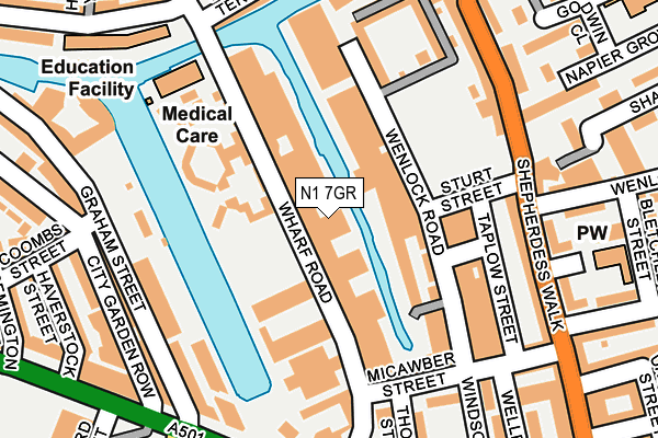 N1 7GR map - OS OpenMap – Local (Ordnance Survey)