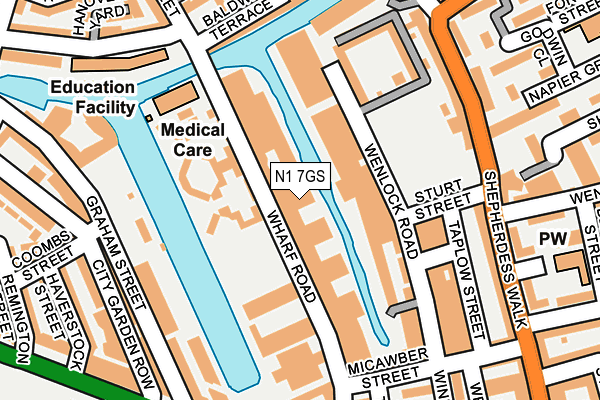 N1 7GS map - OS OpenMap – Local (Ordnance Survey)