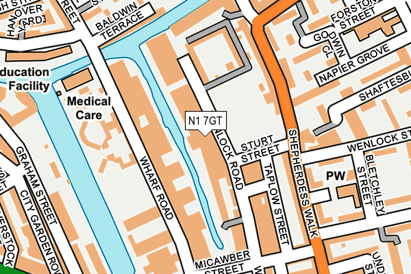 N1 7GT map - OS OpenMap – Local (Ordnance Survey)