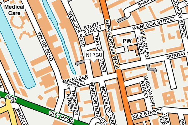 N1 7GU map - OS OpenMap – Local (Ordnance Survey)