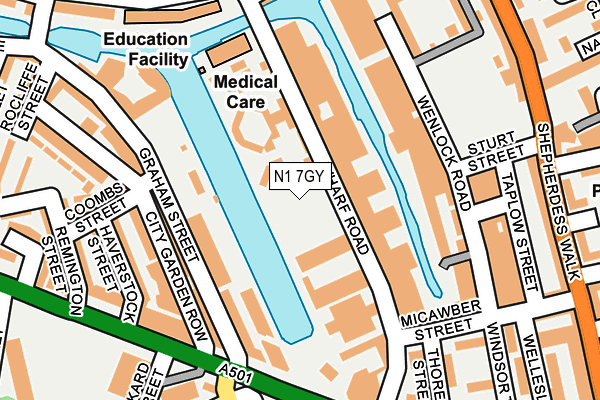 N1 7GY map - OS OpenMap – Local (Ordnance Survey)
