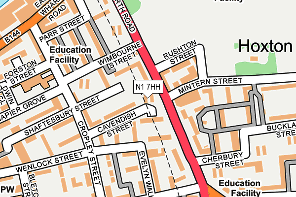 N1 7HH map - OS OpenMap – Local (Ordnance Survey)