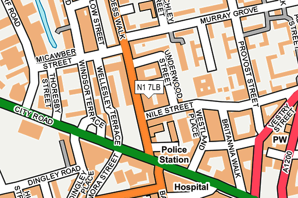 N1 7LB map - OS OpenMap – Local (Ordnance Survey)