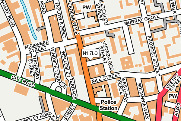 N1 7LQ map - OS OpenMap – Local (Ordnance Survey)