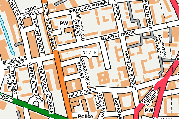 N1 7LR map - OS OpenMap – Local (Ordnance Survey)
