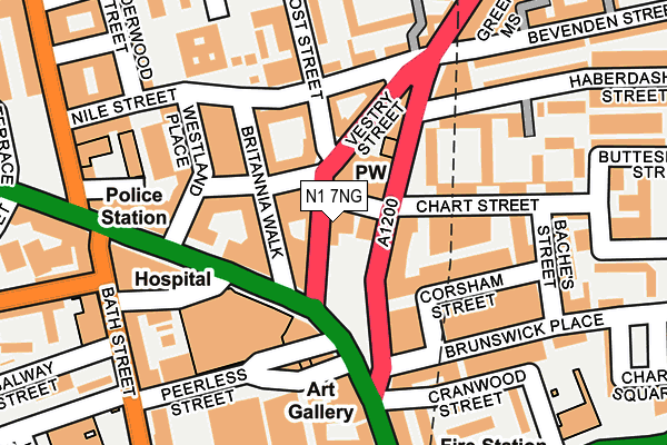 N1 7NG map - OS OpenMap – Local (Ordnance Survey)