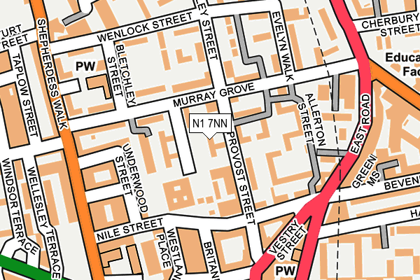 N1 7NN map - OS OpenMap – Local (Ordnance Survey)