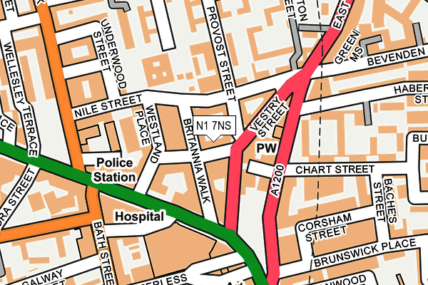 N1 7NS map - OS OpenMap – Local (Ordnance Survey)