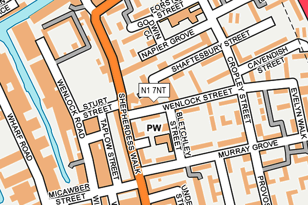 N1 7NT map - OS OpenMap – Local (Ordnance Survey)