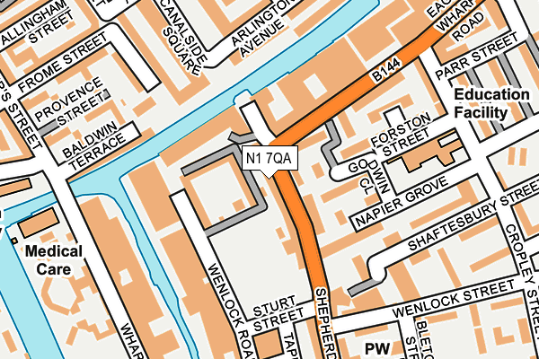 N1 7QA map - OS OpenMap – Local (Ordnance Survey)