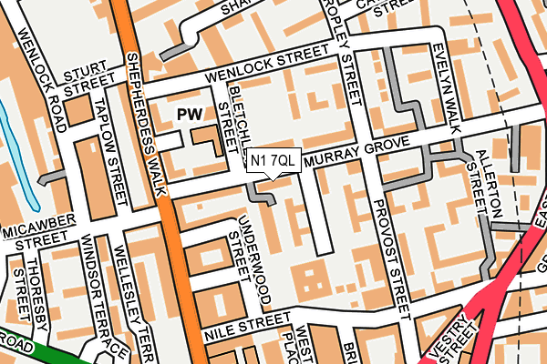 N1 7QL map - OS OpenMap – Local (Ordnance Survey)