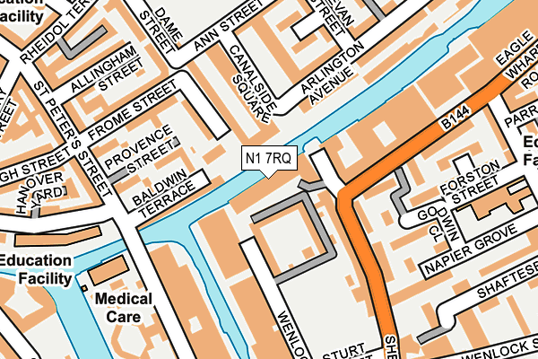 N1 7RQ map - OS OpenMap – Local (Ordnance Survey)