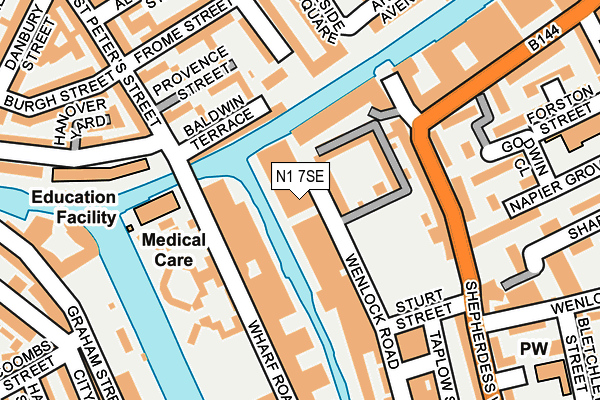N1 7SE map - OS OpenMap – Local (Ordnance Survey)