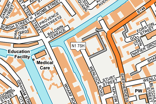 N1 7SH map - OS OpenMap – Local (Ordnance Survey)