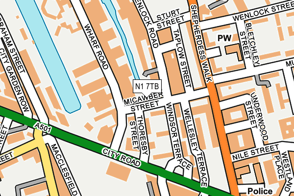 N1 7TB map - OS OpenMap – Local (Ordnance Survey)