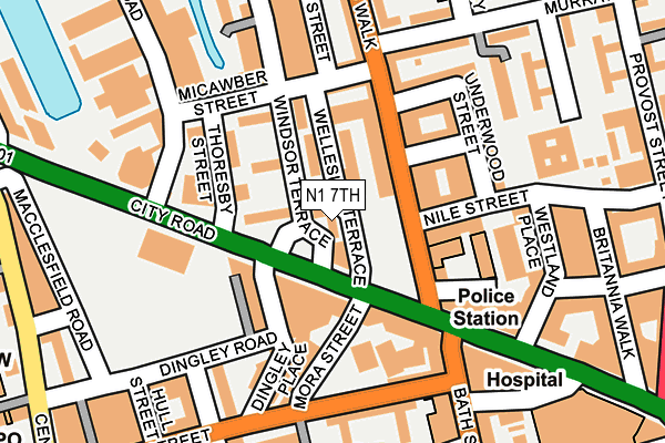 N1 7TH map - OS OpenMap – Local (Ordnance Survey)