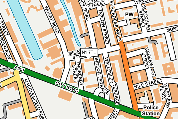 N1 7TL map - OS OpenMap – Local (Ordnance Survey)