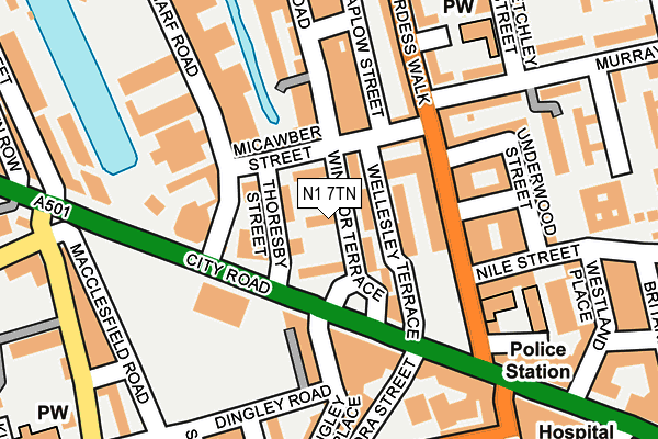 N1 7TN map - OS OpenMap – Local (Ordnance Survey)