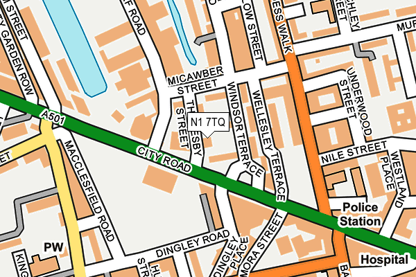 N1 7TQ map - OS OpenMap – Local (Ordnance Survey)