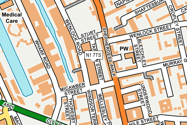 N1 7TS map - OS OpenMap – Local (Ordnance Survey)