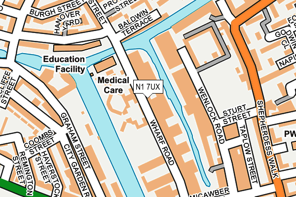 N1 7UX map - OS OpenMap – Local (Ordnance Survey)