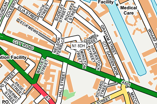 N1 8DH map - OS OpenMap – Local (Ordnance Survey)