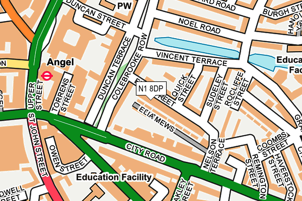 N1 8DP map - OS OpenMap – Local (Ordnance Survey)