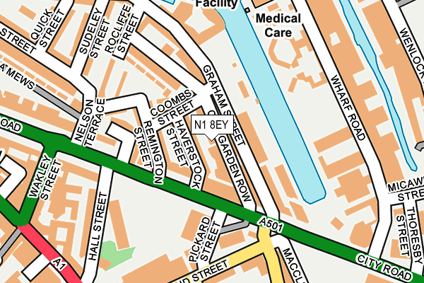 N1 8EY map - OS OpenMap – Local (Ordnance Survey)