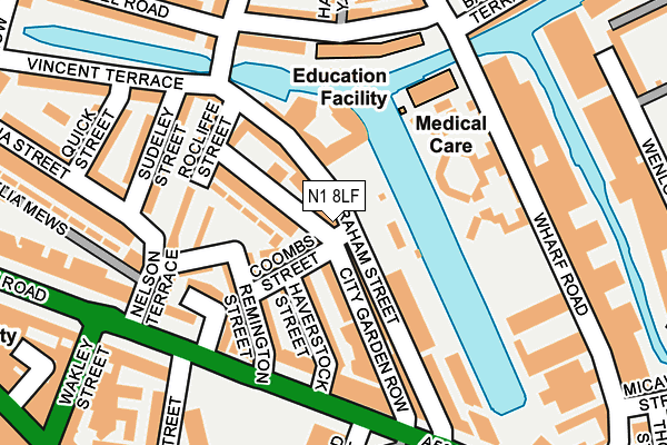 N1 8LF map - OS OpenMap – Local (Ordnance Survey)