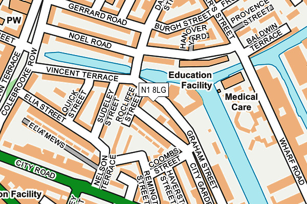 N1 8LG map - OS OpenMap – Local (Ordnance Survey)