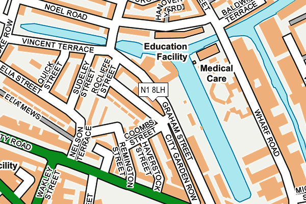 N1 8LH map - OS OpenMap – Local (Ordnance Survey)