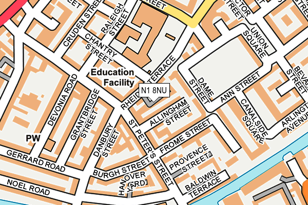N1 8NU map - OS OpenMap – Local (Ordnance Survey)