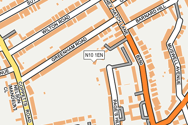 N10 1EN map - OS OpenMap – Local (Ordnance Survey)