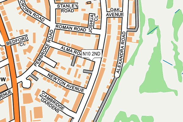 N10 2ND map - OS OpenMap – Local (Ordnance Survey)