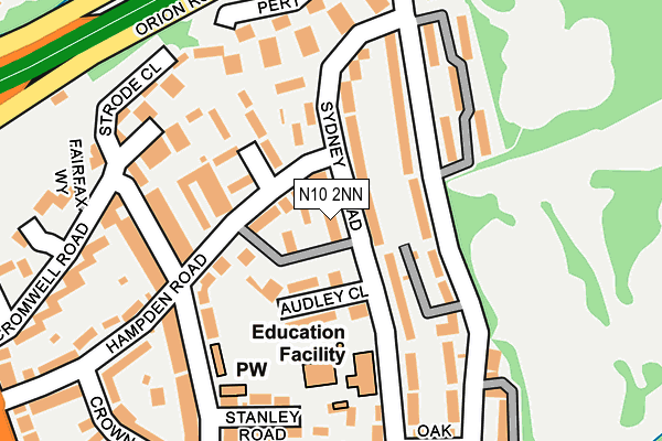 N10 2NN map - OS OpenMap – Local (Ordnance Survey)