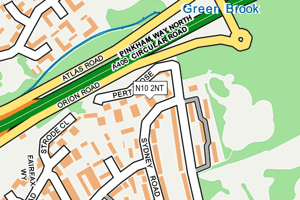 N10 2NT map - OS OpenMap – Local (Ordnance Survey)