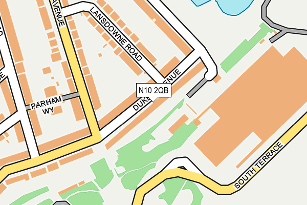N10 2QB map - OS OpenMap – Local (Ordnance Survey)